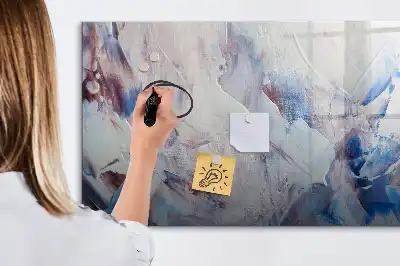 Tablă magnetică cu ștergere uscată model Mișcări de pensulă