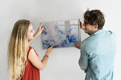 Tablă magnetică cu ștergere uscată model Mișcări de pensulă