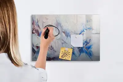 Tablă magnetică cu ștergere uscată model Mișcări de pensulă