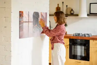 Tablă magnetică cu ștergere uscată cu model de marmură decorativă