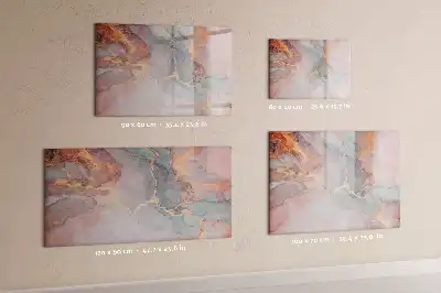 Tablă magnetică cu ștergere uscată cu model de marmură decorativă