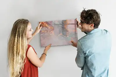 Tablă magnetică cu ștergere uscată cu model de marmură decorativă