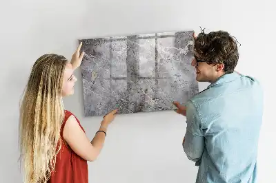 Tablă magnetică cu ștergere uscată cu model de marmură