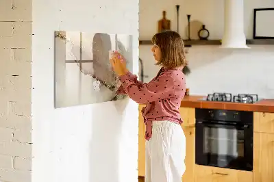 Tablă magnetică cu ștergere uscată cu model de marmură aurie