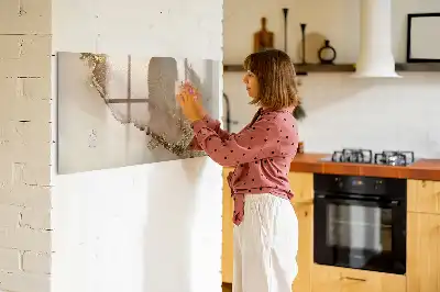 Tablă magnetică cu ștergere uscată cu model de marmură aurie