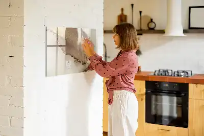 Tablă magnetică cu ștergere uscată cu model de marmură aurie