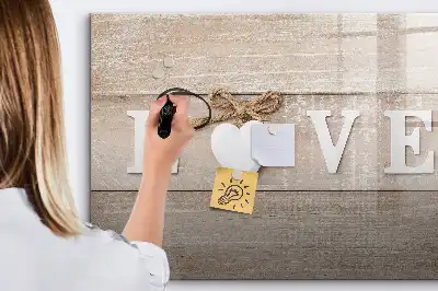 Tablă magnetică cu ștergere uscată model Text Dragoste
