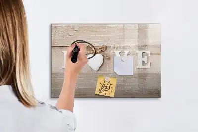 Tablă magnetică cu ștergere uscată model Text Dragoste