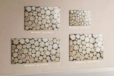 Tablă magnetică cu ștergere uscată cu aspect de trunchiuri de copac tăiate
