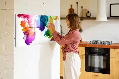 Tablă magnetică cu ștergere uscată model Curcubeu de culori