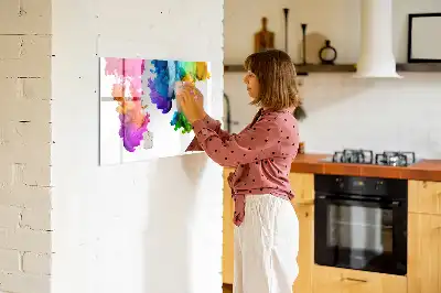 Tablă magnetică cu ștergere uscată model Curcubeu de culori