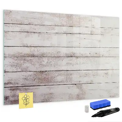 Tablă magnetică cu ștergere uscată model cu aspect de scânduri de lemn
