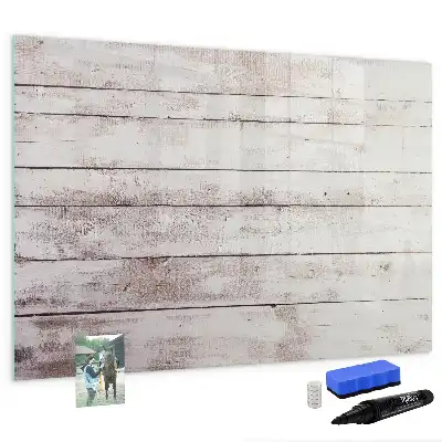 Tablă magnetică cu ștergere uscată model cu aspect de scânduri de lemn