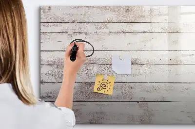 Tablă magnetică cu ștergere uscată model cu aspect de scânduri de lemn
