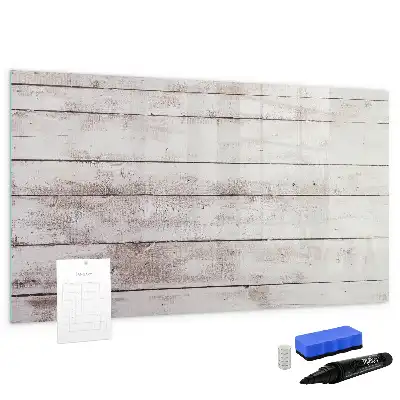 Tablă magnetică cu ștergere uscată model cu aspect de scânduri de lemn
