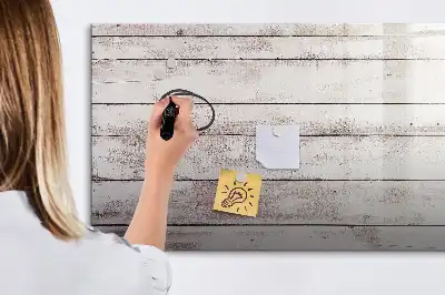 Tablă magnetică cu ștergere uscată model cu aspect de scânduri de lemn