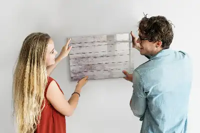Tablă magnetică cu ștergere uscată model cu aspect de scânduri de lemn