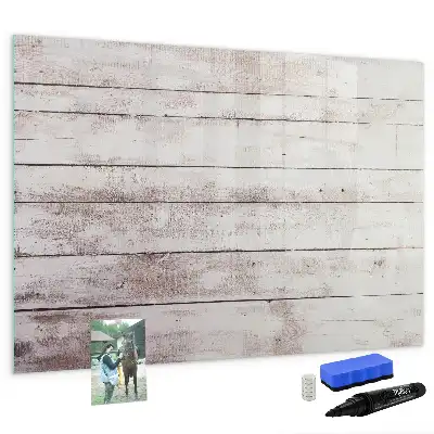 Tablă magnetică cu ștergere uscată model cu aspect de scânduri de lemn