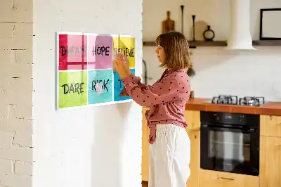 Tablă magnetică cu ștergere uscată cu design motivațional