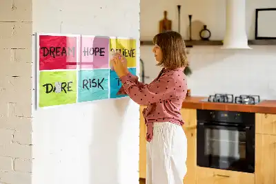 Tablă magnetică cu ștergere uscată cu design motivațional