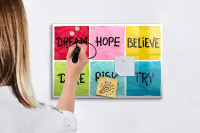 Tablă magnetică cu ștergere uscată cu design motivațional