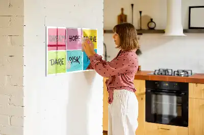 Tablă magnetică cu ștergere uscată cu design motivațional