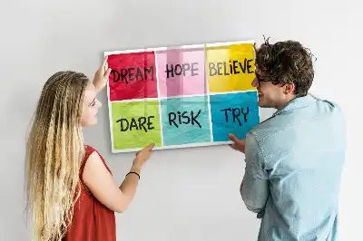 Tablă magnetică cu ștergere uscată cu design motivațional
