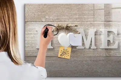 Tablă magnetică cu ștergere uscată model Text Acasă