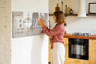 Tablă magnetică cu ștergere uscată model Text Acasă