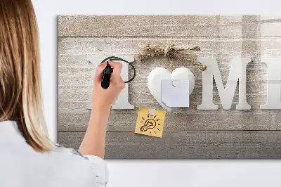 Tablă magnetică cu ștergere uscată model Text Acasă