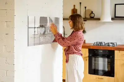 Tablă magnetică cu ștergere uscată model Text Acasă