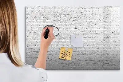 Tablă magnetică cu ștergere uscată cu model perete de cărămidă