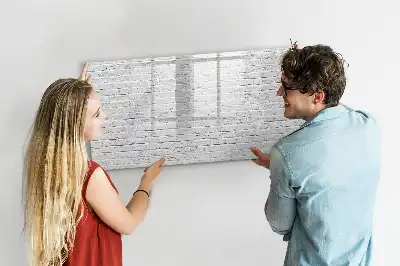 Tablă magnetică cu ștergere uscată cu model perete de cărămidă