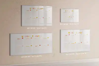 Tablă magnetică cu ștergere uscată planificator săptămânal