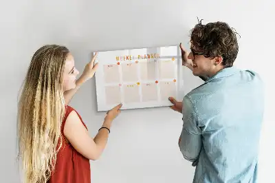Tablă magnetică cu ștergere uscată planificator săptămânal