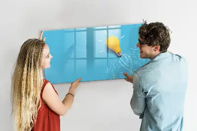 Tablă magnetică cu ștergere uscată cu model desen de bec
