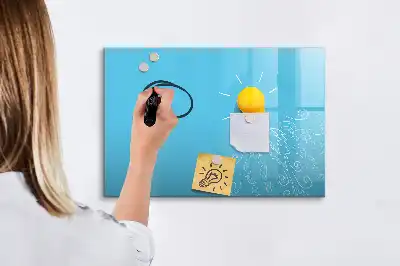 Tablă magnetică cu ștergere uscată cu model desen de bec