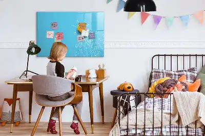 Tablă magnetică cu ștergere uscată cu model desen de bec