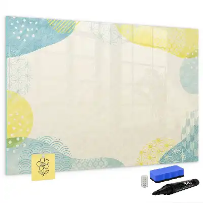 Tablă magnetică cu ștergere uscată cu ramă decorată