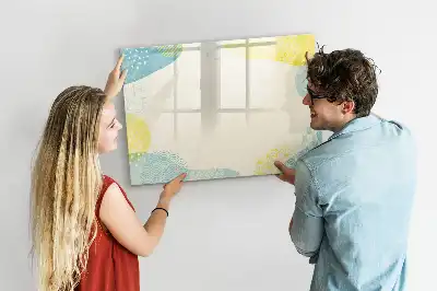 Tablă magnetică cu ștergere uscată cu ramă decorată