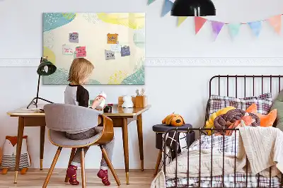 Tablă magnetică cu ștergere uscată cu ramă decorată