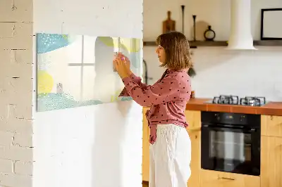 Tablă magnetică cu ștergere uscată cu ramă decorată