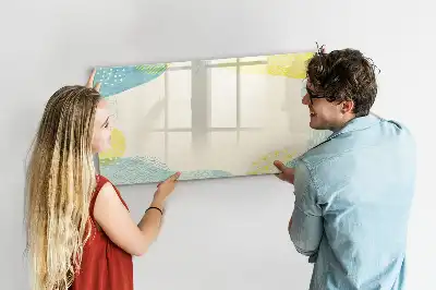 Tablă magnetică cu ștergere uscată cu ramă decorată