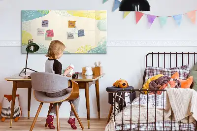 Tablă magnetică cu ștergere uscată cu ramă decorată