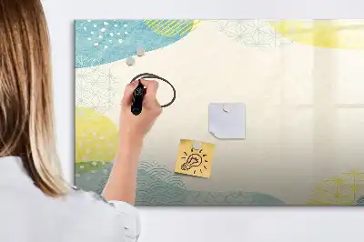 Tablă magnetică cu ștergere uscată cu ramă decorată