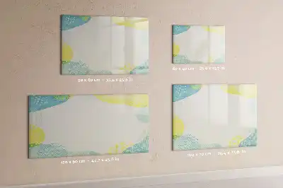 Tablă magnetică cu ștergere uscată cu ramă decorată