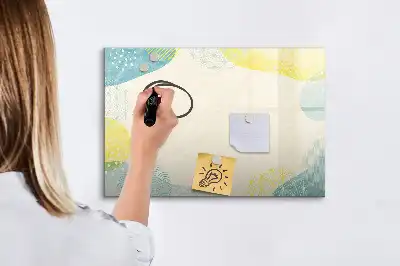 Tablă magnetică cu ștergere uscată cu ramă decorată