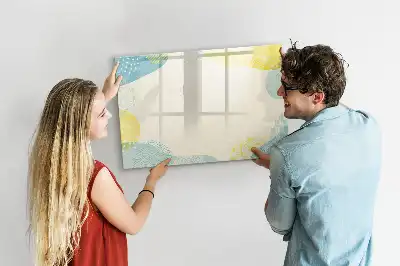 Tablă magnetică cu ștergere uscată cu ramă decorată
