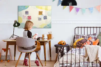 Tablă magnetică cu ștergere uscată cu ramă decorată