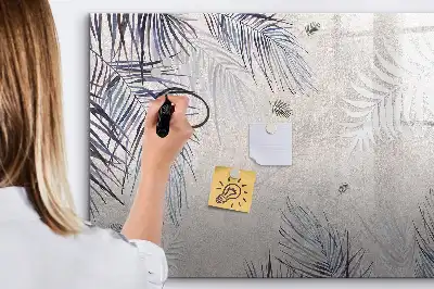 Tablă magnetică cu ștergere uscată cu model frunză de palmier
